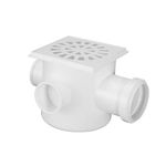CaixaSifonadaQuadradaBrancacomTresEntradas10x10x50mmKRONA