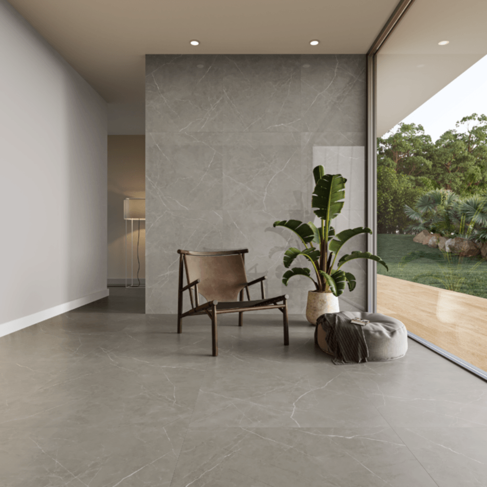 Porcelanato 80x80cm Retificado Essence Cinza Polido Tipo A Incesa