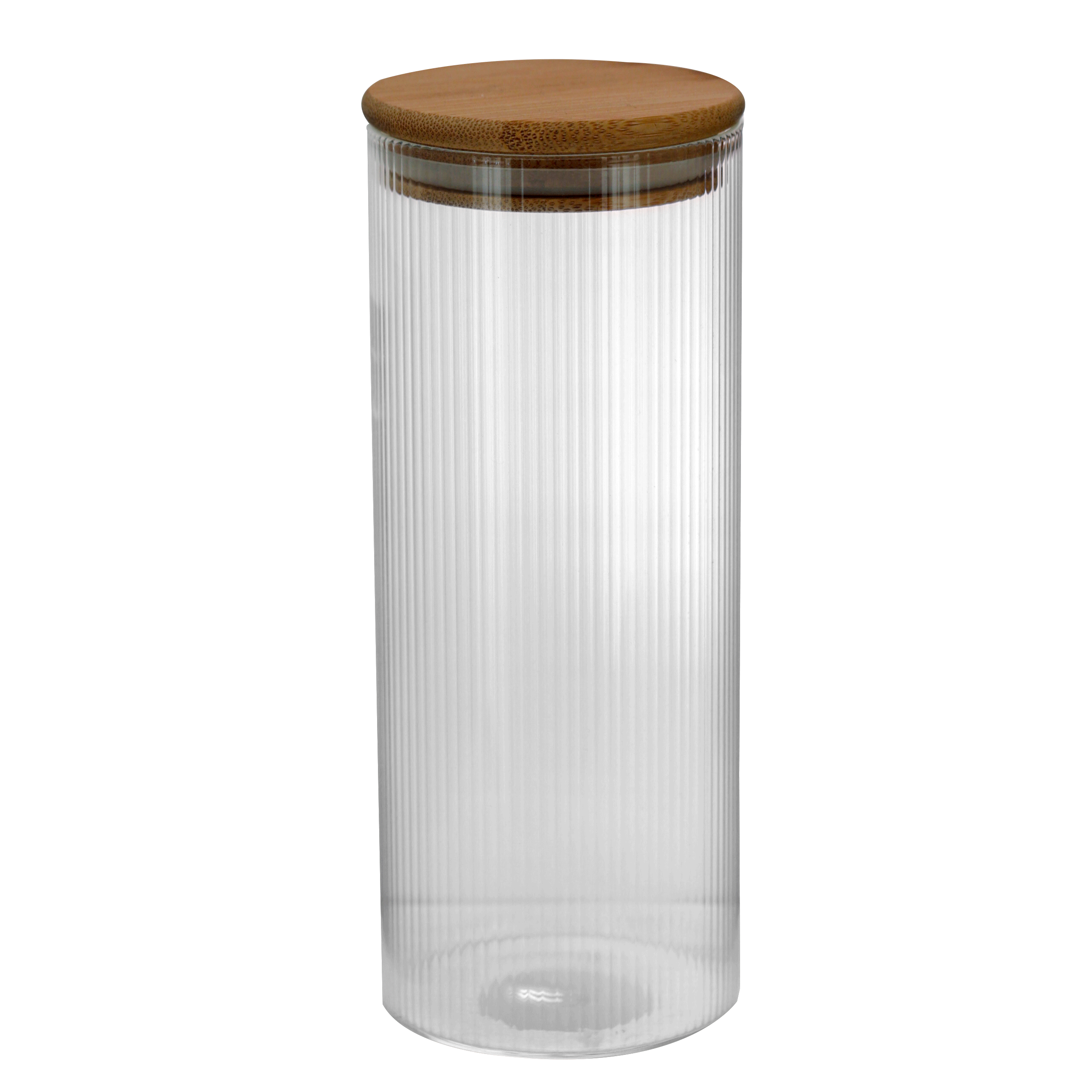 Pote Hermético Vidro Redondo Tampa Bambu 800ml – YAZI